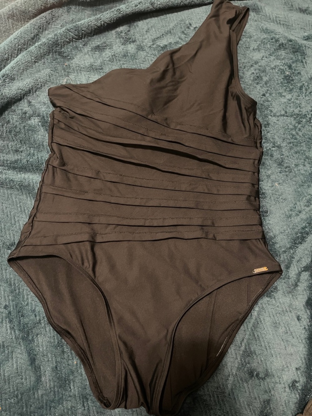 Calvin Klein Black Swimwear One-Piece one shoulder